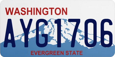 WA license plate AYG1706