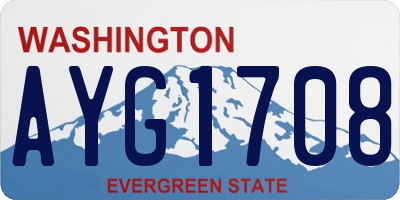 WA license plate AYG1708