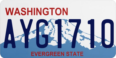 WA license plate AYG1710