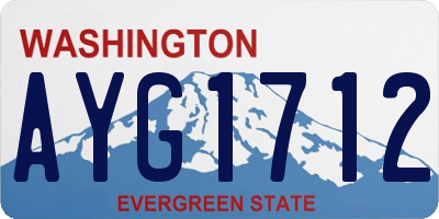 WA license plate AYG1712