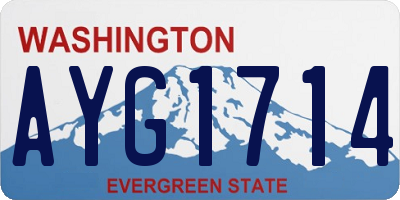 WA license plate AYG1714