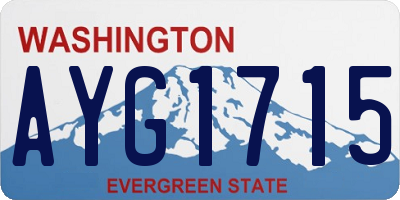 WA license plate AYG1715