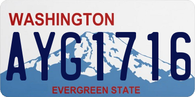 WA license plate AYG1716