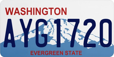 WA license plate AYG1720