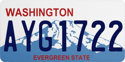 WA license plate AYG1722