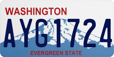 WA license plate AYG1724