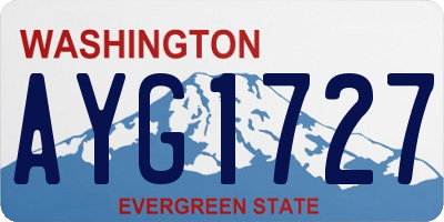 WA license plate AYG1727