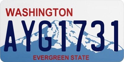 WA license plate AYG1731