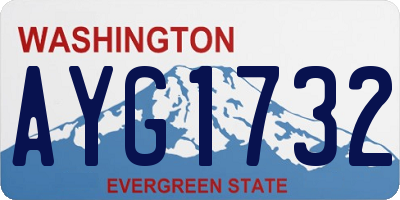 WA license plate AYG1732