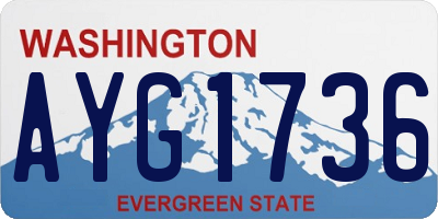 WA license plate AYG1736