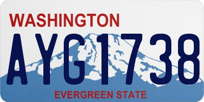 WA license plate AYG1738