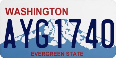 WA license plate AYG1740