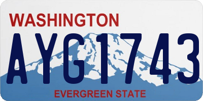 WA license plate AYG1743