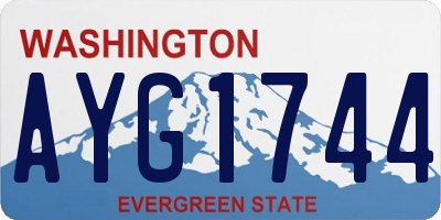 WA license plate AYG1744