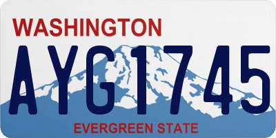 WA license plate AYG1745