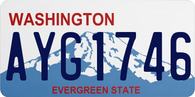 WA license plate AYG1746