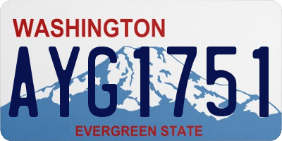 WA license plate AYG1751