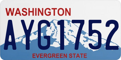 WA license plate AYG1752