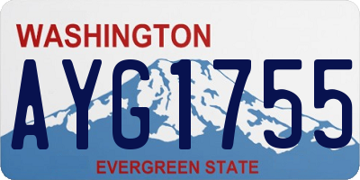 WA license plate AYG1755
