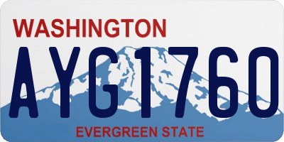 WA license plate AYG1760