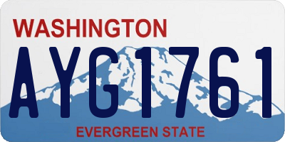 WA license plate AYG1761