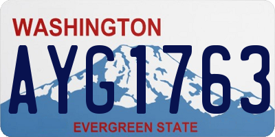 WA license plate AYG1763