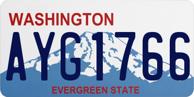 WA license plate AYG1766