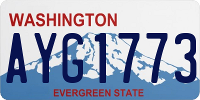 WA license plate AYG1773
