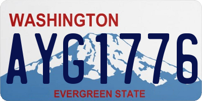 WA license plate AYG1776