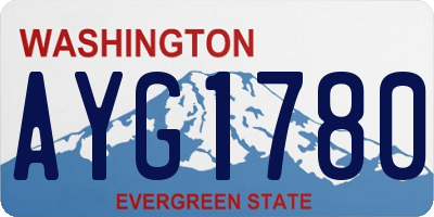 WA license plate AYG1780