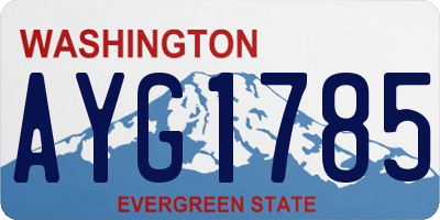 WA license plate AYG1785