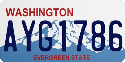 WA license plate AYG1786