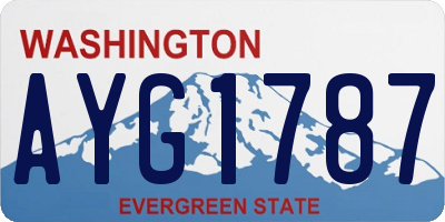 WA license plate AYG1787