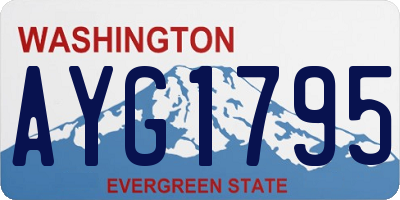 WA license plate AYG1795
