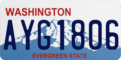 WA license plate AYG1806