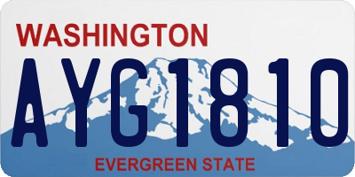 WA license plate AYG1810
