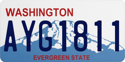 WA license plate AYG1811
