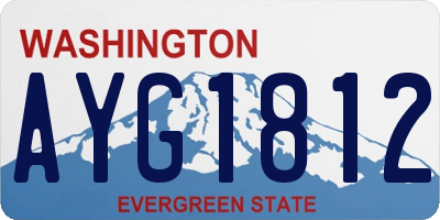 WA license plate AYG1812