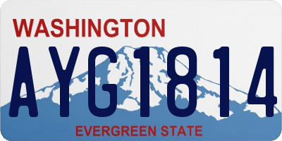 WA license plate AYG1814
