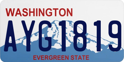WA license plate AYG1819