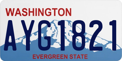 WA license plate AYG1821