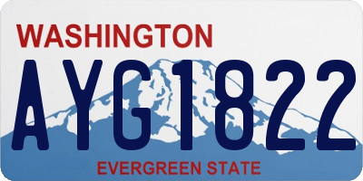 WA license plate AYG1822