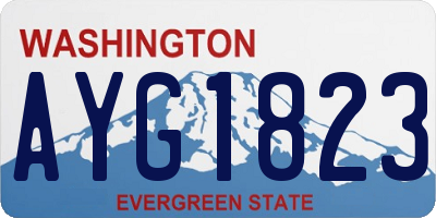 WA license plate AYG1823