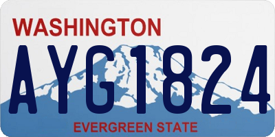 WA license plate AYG1824
