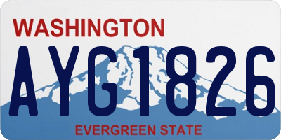 WA license plate AYG1826