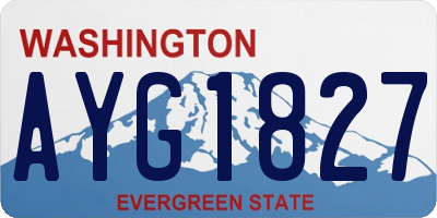 WA license plate AYG1827