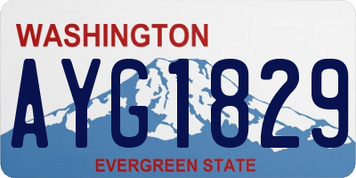 WA license plate AYG1829