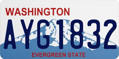 WA license plate AYG1832