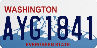 WA license plate AYG1841