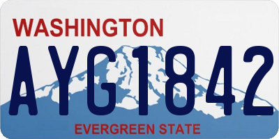 WA license plate AYG1842